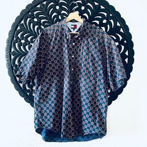 Tommy Hilfiger Navy Crest Button Down Shirt